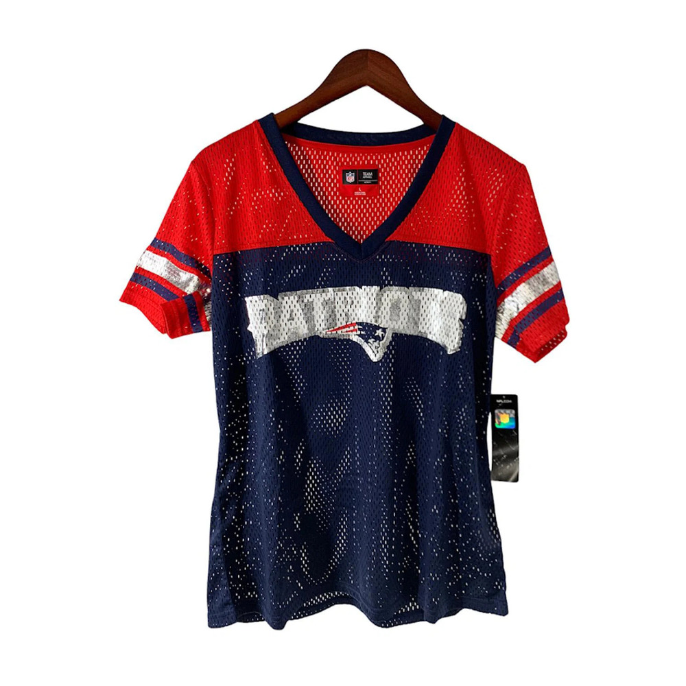 NFL Women's Mesh Short-Sleeve Shirt Patriots - Regular